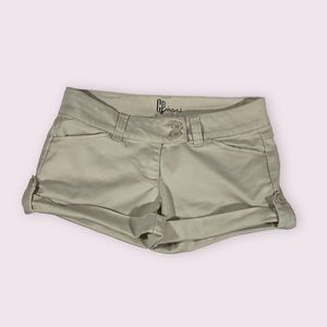 CP Jeans Junior’s Khaki Chino Cuffed Shorty Shorts, Size 3